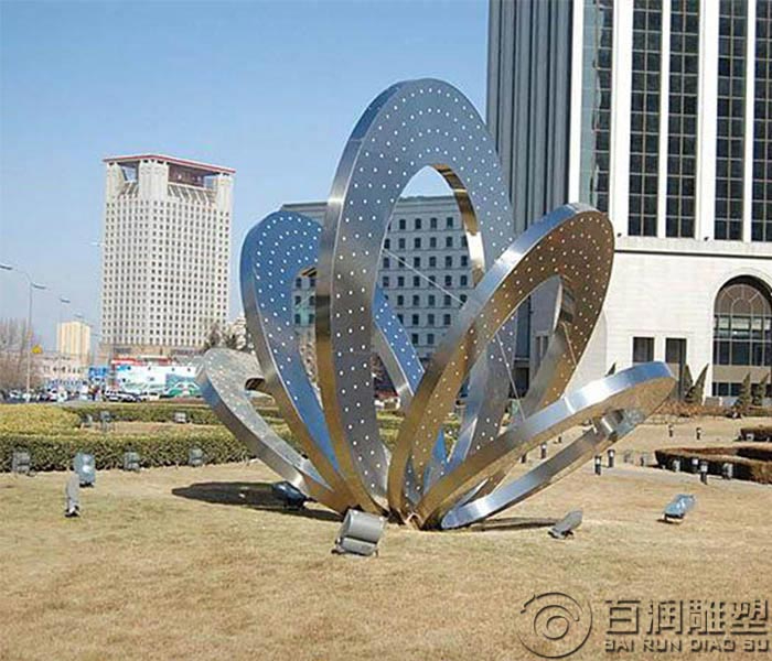 新中式不锈钢雕塑